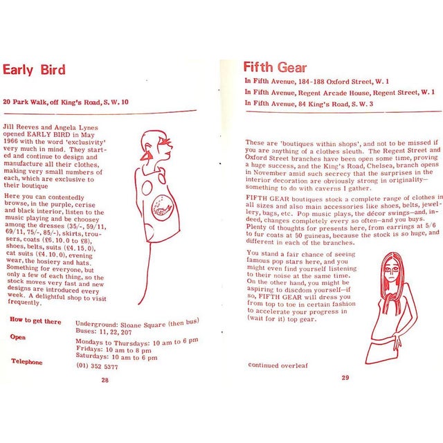 1960s "Get Dressed: A Useful Guide to London's Boutiques" 1966 Bultitude, Millicent [Edited By] For Sale - Image 5 of 12