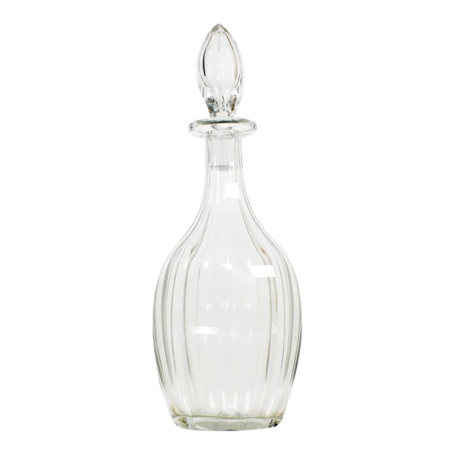 Designer Crystal Decanter, English Decanter, Vintage Glass Decanter For Sale