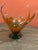1970s Vintage Large Chalet Canada Amber Glass Centerpiece Bowl For Sale In Kansas City - Image 6 of 18