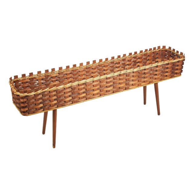 Vintage Plant Stand in Wood, 1960s For Sale