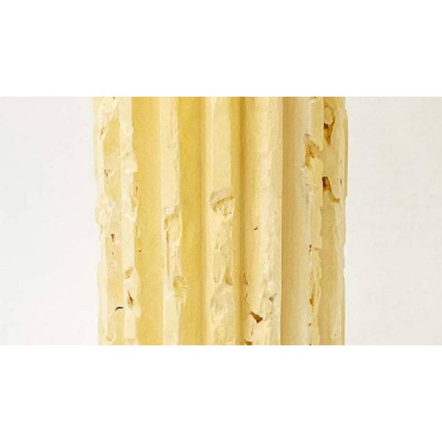 Rib 16X Thin Pale Orange Cornice Vase by Lenny Stopp For Sale - Image 4 of 6