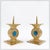 Vintage Brass Candlesticks with Blue Stone, Set of 2 For Sale - Image 14 of 14