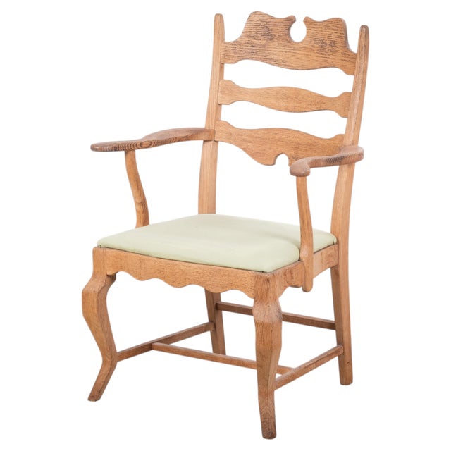 Mid-Century Modern Razorblade Armchair in Oak by Henning Kjærnulf, 1960s For Sale - Image 8 of 8