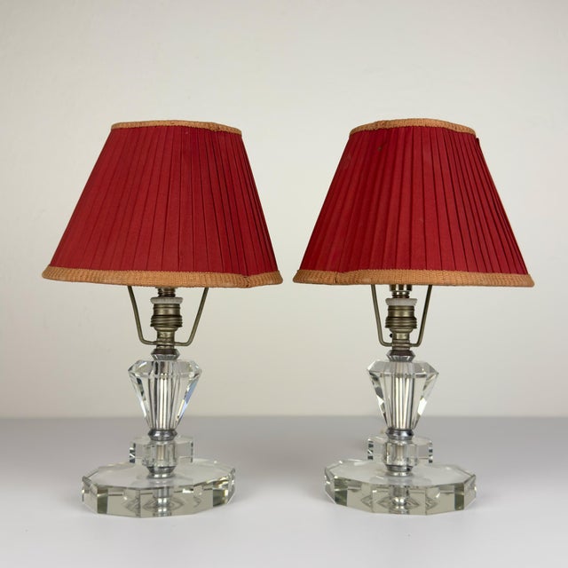 Vintage Glasses Table Lamps, 1950s, Set of 2 For Sale - Image 10 of 17
