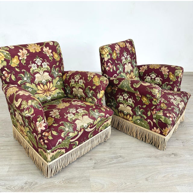 Napoleon III Style Armchairs With Fringes - A Pair For Sale - Image 4 of 9