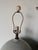 Pair of Vintage Mid-Century California Studio Pottery Stoneware Table Lamps With Hand-Painted Floral Motif For Sale In Miami - Image 6 of 12