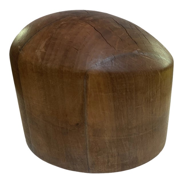 Vintage Diamond Wooden Hat Mold For Sale