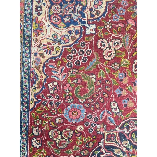 Textile Antique Fine Tabriz Rug For Sale - Image 7 of 18