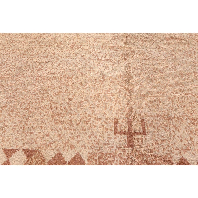 Mid-20th Century Swedish Pile Rug Size: 9'10" × 12'9" (299 × 388 cm) This vintage Swedish pile rug from the mid-20th...