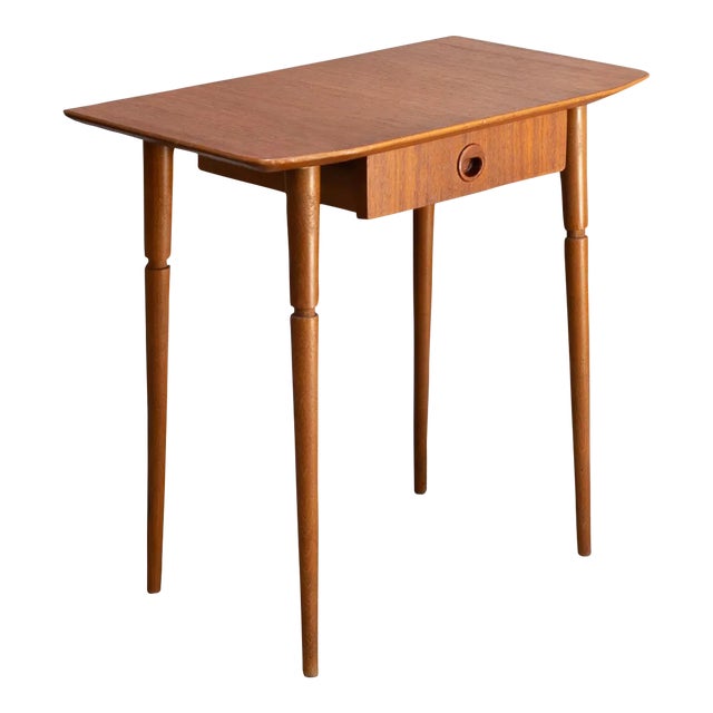 Mid-Century Modern Teak Night Stand Side Table With Drawer For Sale