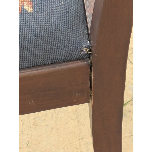 Brown Chippendale Style Carved Mahogany Arm Chair For Sale - Image 8 of 9