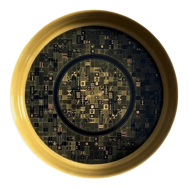 Hans Theo Baumann for Rosenthal Vide Poche in Olive Green, Gold and Black Dish, 1960s For Sale