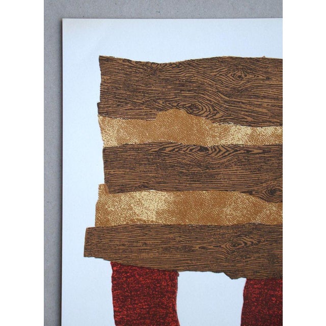 Modern Enrico Baj, Composition, 1962, Original Embossed Lithograph For Sale - Image 3 of 14