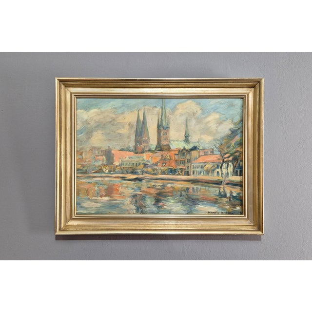 1920s Otto Schulz Stradtmann, Lübeck, Oil Painting, 1920s, Framed For Sale - Image 5 of 17