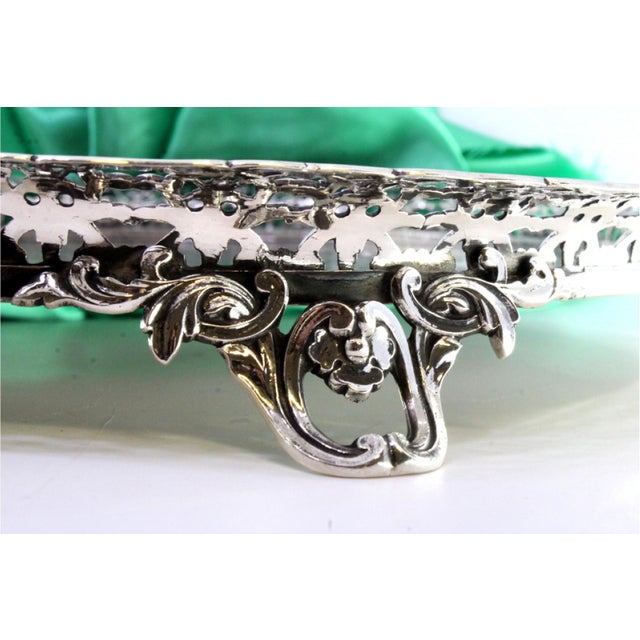 Silver Ticket Holder with Grid For Sale - Image 5 of 6