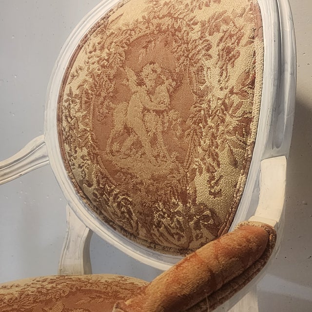 French 1970s Ethan Allen Louis XVI Armchair For Sale - Image 3 of 7