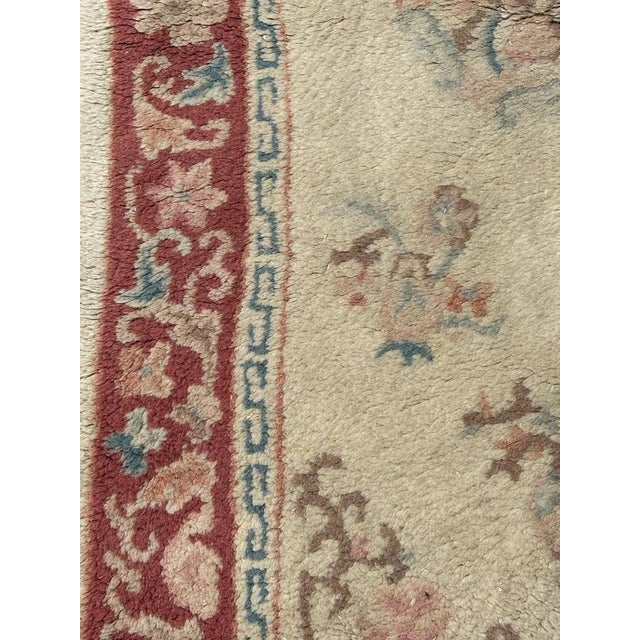 Brown Vintage Chinese Hand Tufted Rug, 1980s For Sale - Image 8 of 11