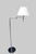 Chrome Casella Floor Lamp With Swinging Arm and Empire Lampshade For Sale - Image 9 of 10