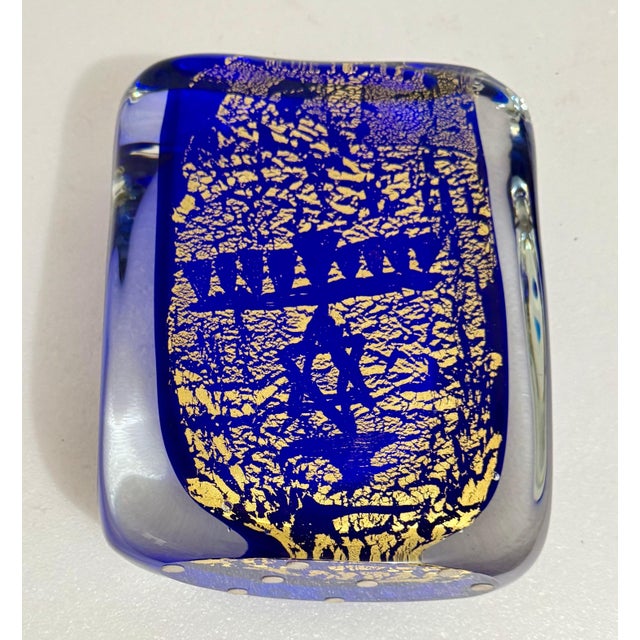 Giancarlo Signoretto, Large Rare Signoretto Murano Glass Aventurine Menorah Italian Sculpture Judaica For Sale - Image 12 of 15