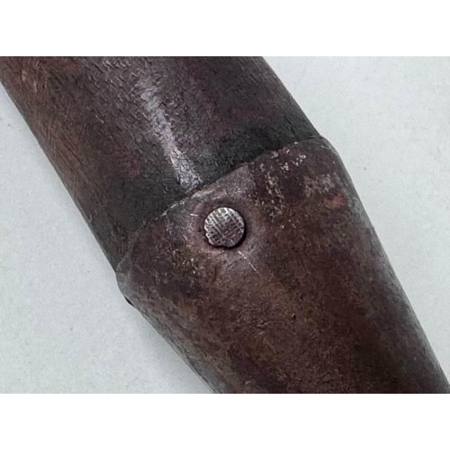 Hand Carved Afghanistan Wood + Mother of Pearl Inlaid Walking Stick For Sale - Image 11 of 12