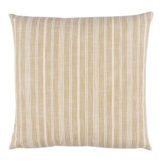 Schumacher x Mark D. Sikes Lucy Stripe 18" Pillow In Neutral For Sale