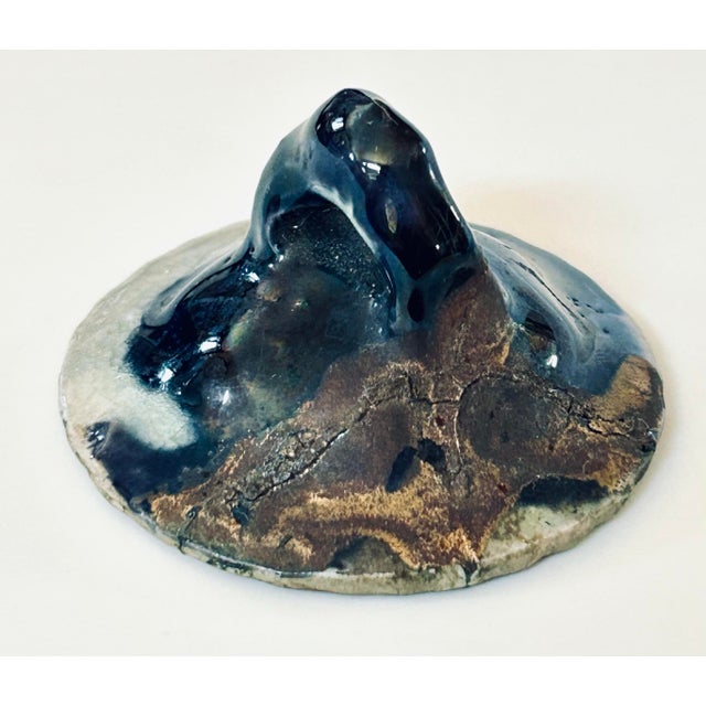Wabi Sabi Japanese Ceramic Sauce Server For Sale - Image 4 of 7