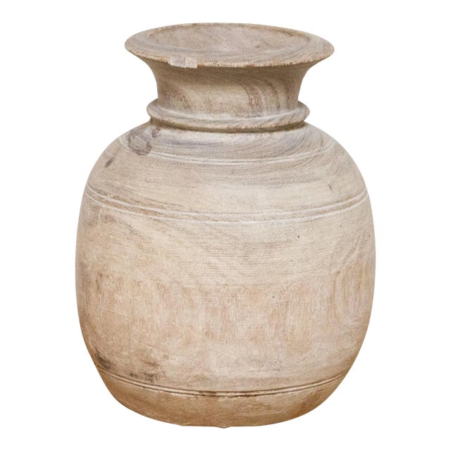 Primitive Bleached Water Pot-Kaman For Sale