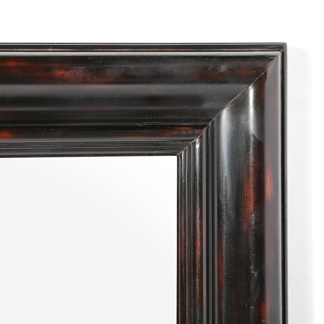 Mid-Century French Polished Tortoise Hue Finish Molding Mirror by Karl Springer For Sale - Image 11 of 12