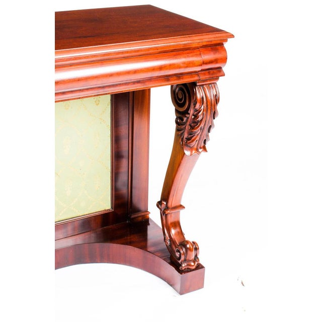 Brown 19th Century Victorian Mahogany Hall Console Table For Sale - Image 8 of 15