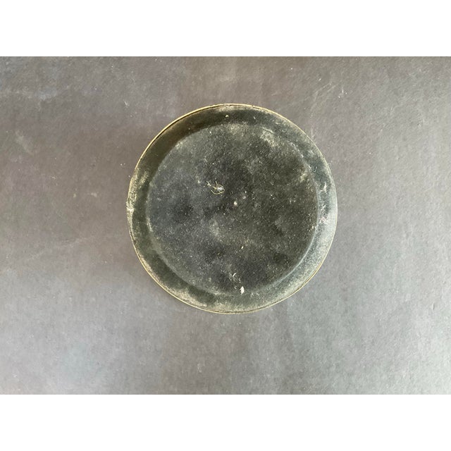 Vintage Reticulated Silver Plate Wood Wine Bottle Coaster For Sale - Image 6 of 8