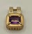 This is part of Chairish’s Fine Jewelry assortment. Framed Amethyst Pendant with Mat Finish Below 4 Small Diamonds,...