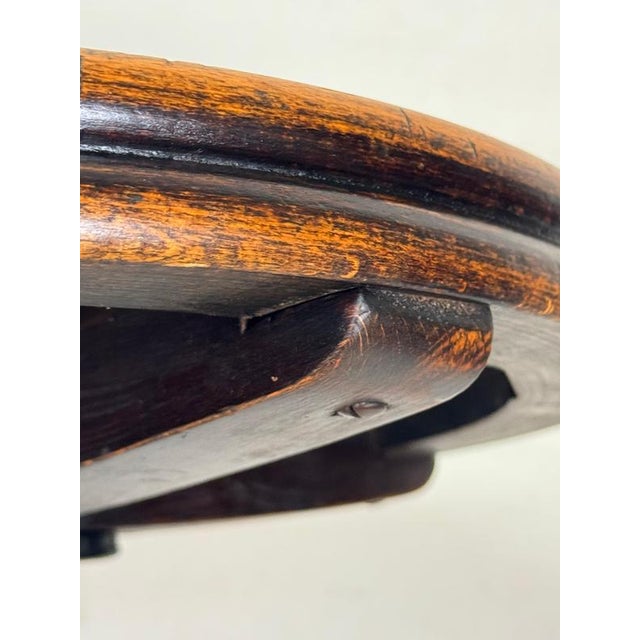 Art Deco Adjustable Piano Stool from Fischel, Former Czechoslovakia, 1920s For Sale - Image 4 of 10
