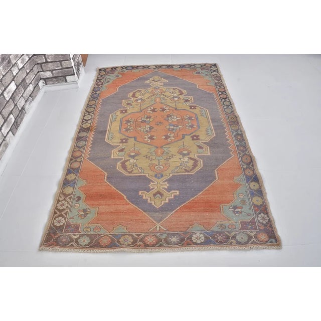 1950s Kurdish Wool Area Carpet For Sale - Image 5 of 10