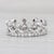 Silver 0.58ctw Eternity Diamond Crown Ring 14k White Gold Size 4.25 Stackable For Sale - Image 8 of 8
