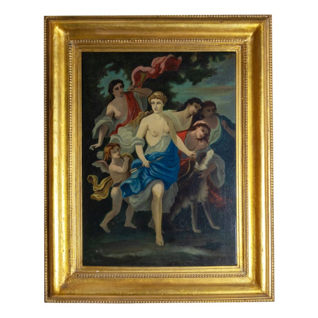 Diana, Urania & Calliope, 19th Century, Oil Painting, Framed For Sale
