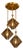 Pendant Light in Brass and Smoked Glass, 1970s For Sale