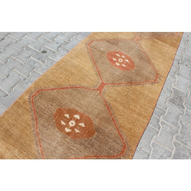 1960s Vintage Turkish Anatolian Rug Runner - 36.5"x148" For Sale - Image 5 of 11