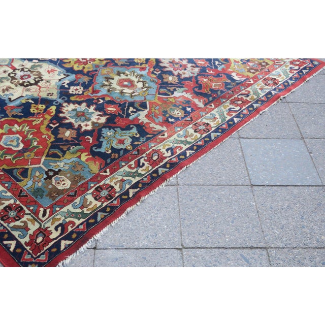 Antique Hand-Hooked Rug with Large Palmettes, 1920 For Sale - Image 16 of 18
