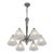 Hettier Vincent & Hanots French Art Deco Birds Glass Chandelier - 1930s For Sale