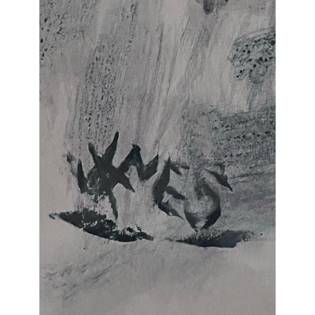 Black Mid-Century Modern Monochromatic Figurative Watercolor of Reclining Nudes For Sale - Image 8 of 10