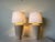 Available for sale this fantastic pair of Vintage Postmodern speckled beige decorative table lams a pair. The substantial...