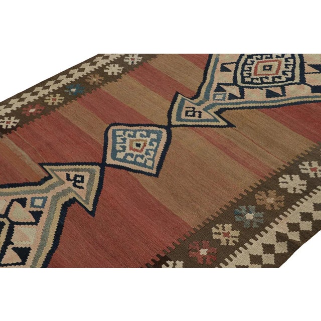 Rug & Kilim Vintage Persian Kilim Rug in Brown Red & Blue Tribal Patterns by Rug & Kilim For Sale - Image 4 of 7