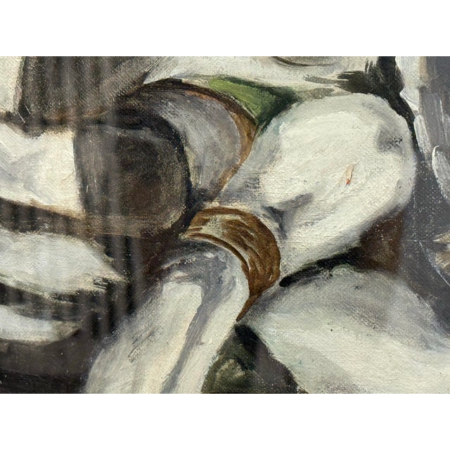 Georges Braque Style Fruit Dish + Fruit Basket Painting For Sale In San Francisco - Image 6 of 12