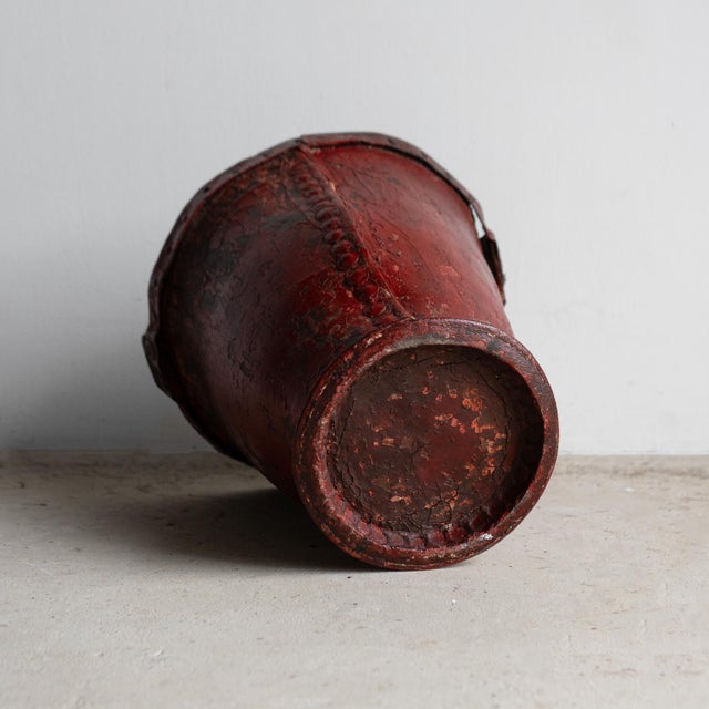 Antique George III Riveted Leather Fire Bucket, Late 18th Century For Sale - Image 12 of 12
