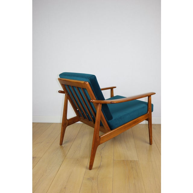 Vintage Danish Loft Lounge Chair in Sea Green, 1970s For Sale - Image 4 of 11