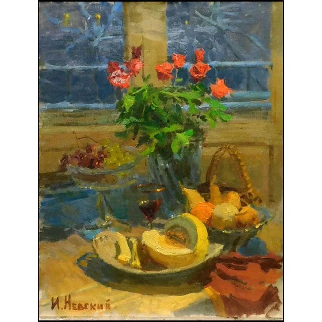 2000 - 2009 "Untitled 2004" Igor Nevsky Original Abstract Still Life Oil Painting on Canvas For Sale - Image 5 of 5