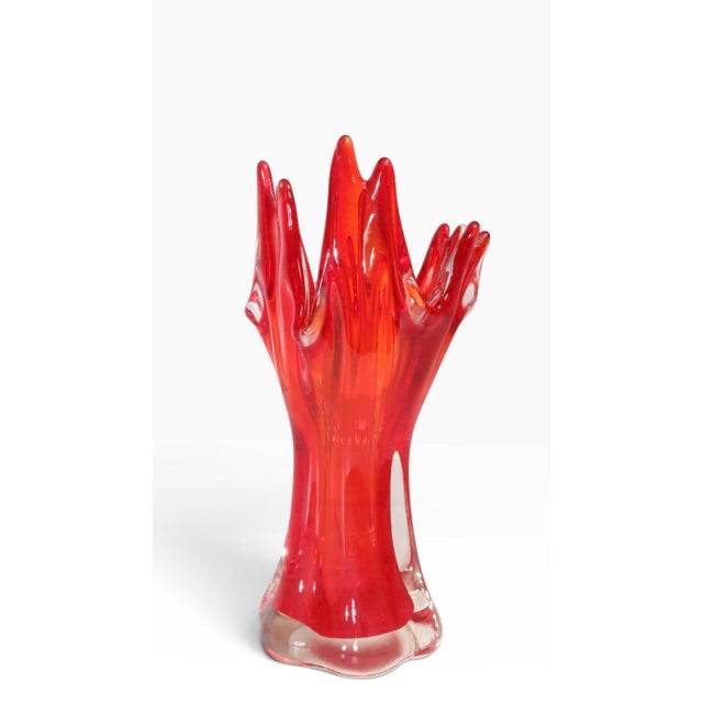 Mid 20th Century Mid Century Art Glass Vase Possibly Edag C. 1960's For Sale - Image 5 of 9