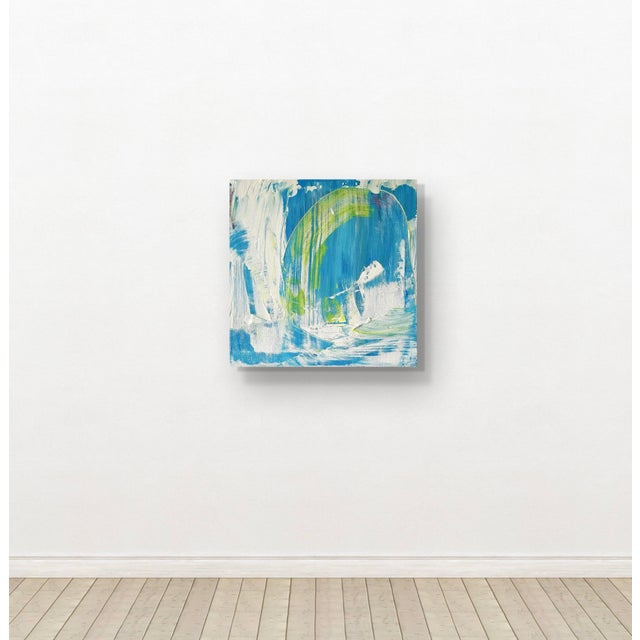 Acrylic painting on canvas. Titled beach day. Signed 14“ x 14“ x 1“ New York based artist, Matthew Izzo (b. 1971)...