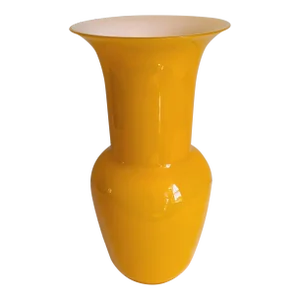 Early 21st Century De Majo Murano Yellow Glass Vase