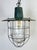 Industrial Green Enamel Cage Pendant Light, 1960s For Sale - Image 9 of 18